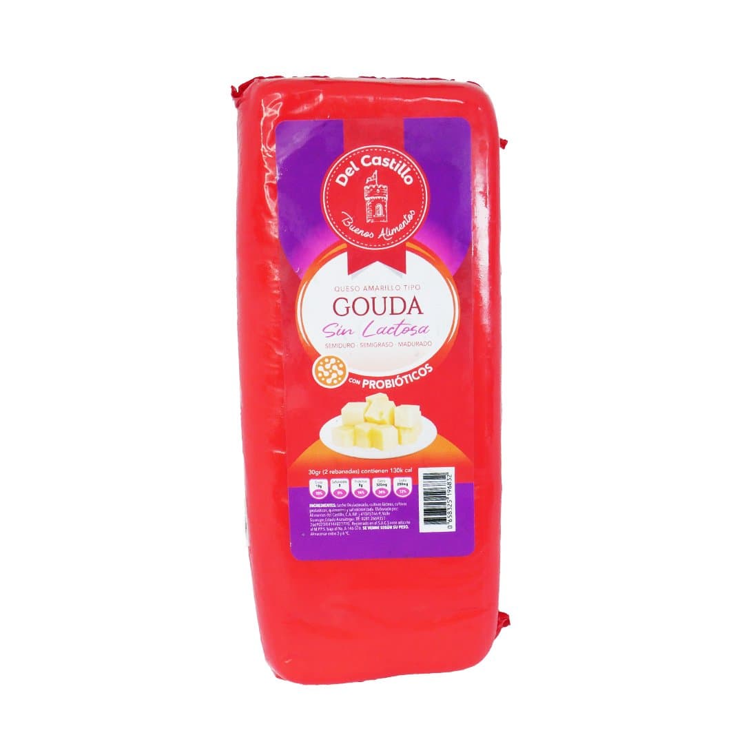 QUESO GOUDA SIN LACTOSA DEL CASTILLO 1 KG foto