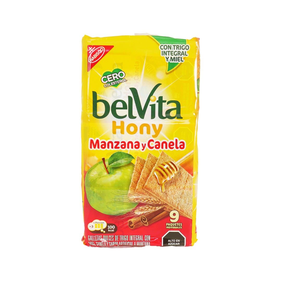 GALLETAS HONY BRAN MANZANA Y CANELA BELVITA 252GR foto